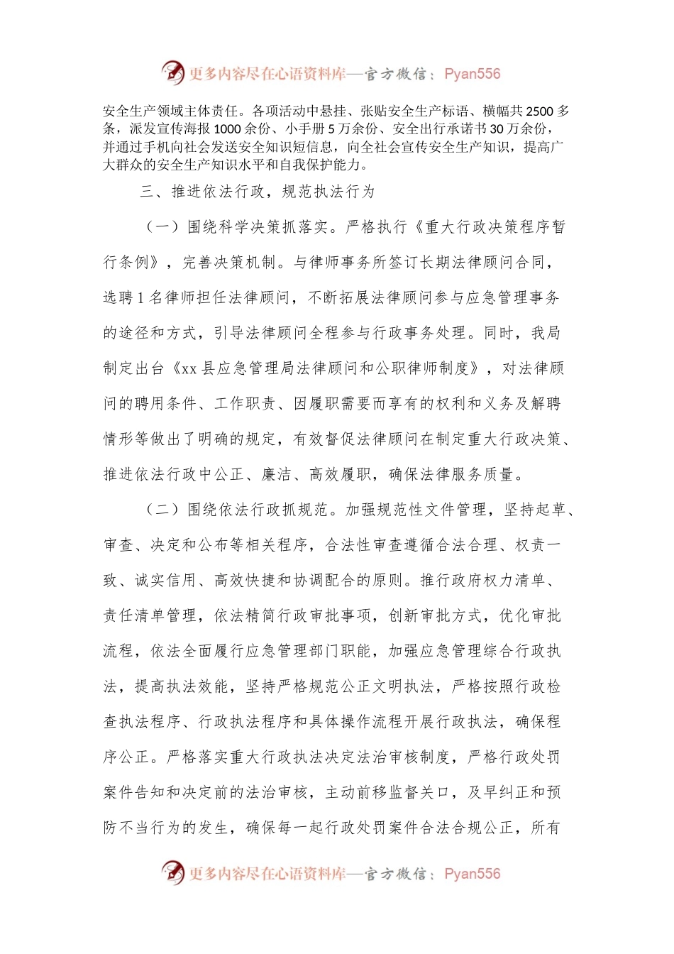 xx县应急管理局党委书记履行推进法治建设第一责任人职责述职报告.docx_第2页