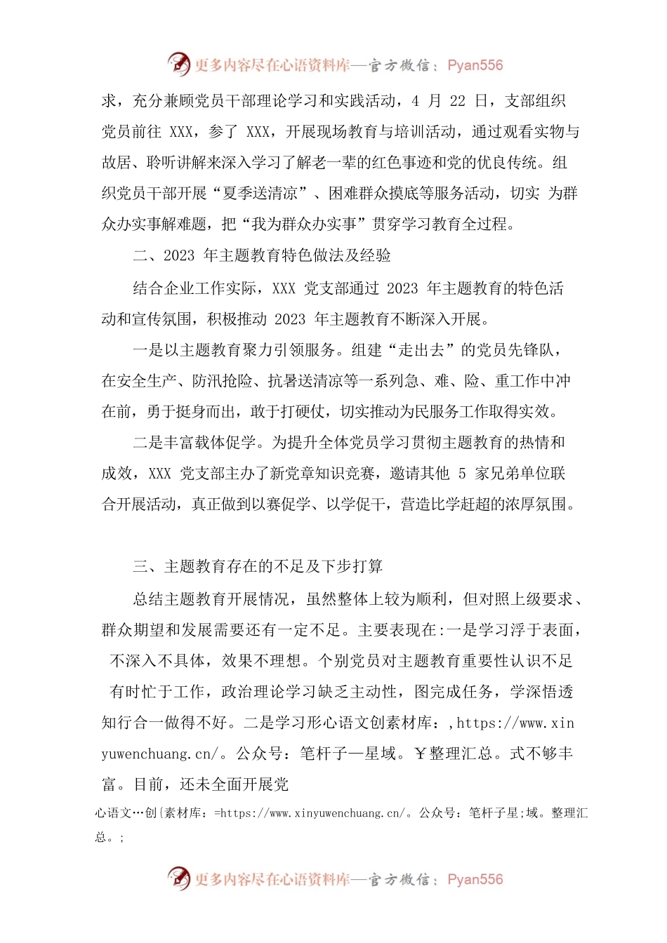 xxx党支部主题教育总结报告.docx_第2页