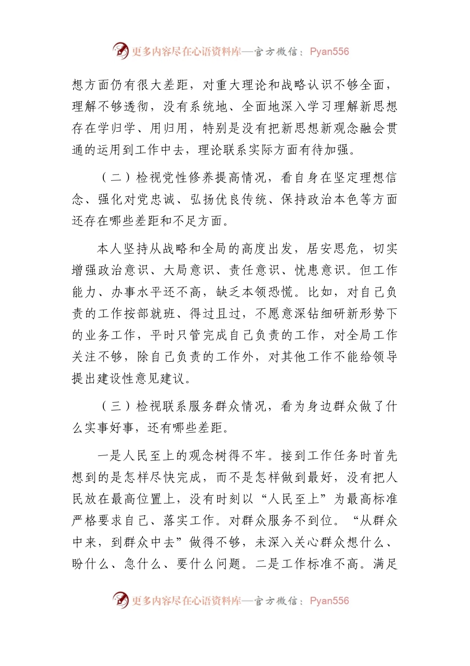 2023年度组织生活会发言提纲10(1).docx_第2页