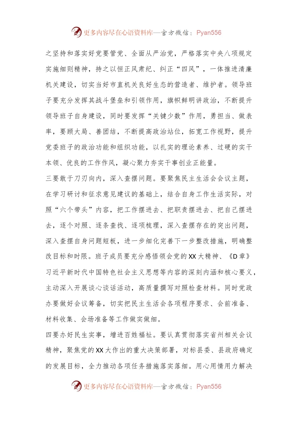 2023年民主生活会会前集中学习研讨发言（全文1366字）.docx_第2页