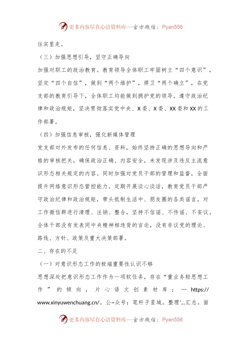 XX党支部2024年上半年意识形态工作报告.docx_第2页