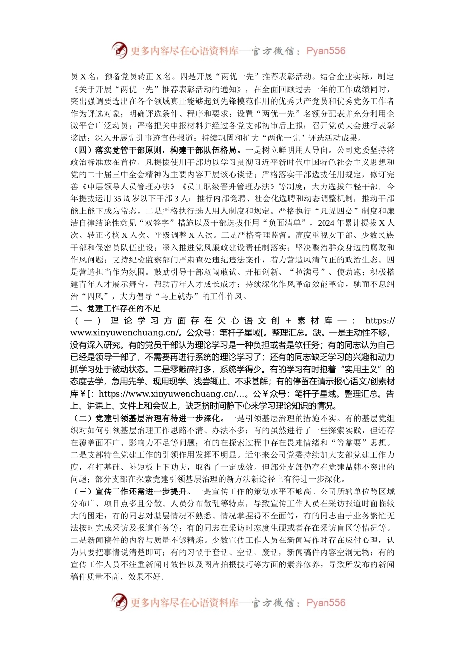 2024年公司第三季度党建工作总结及四季度计划.docx_第2页