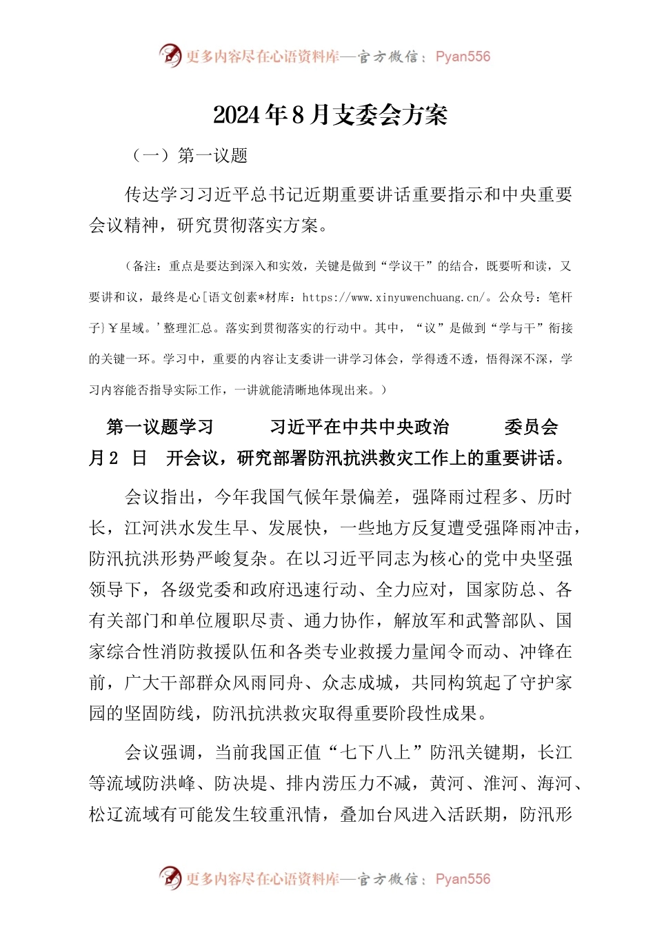 2024年8月支委会方案.docx_第1页