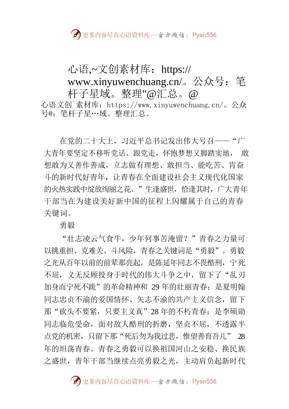 @青年干部 闪耀你的青春关键词.docx_第1页