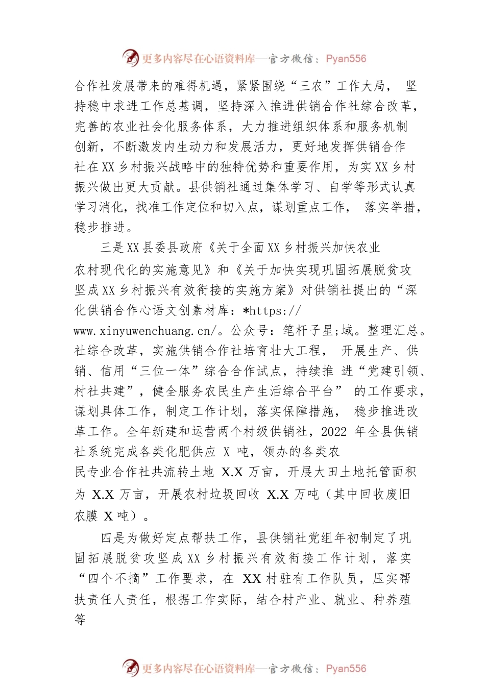 XX县供销社乡村振兴定点帮扶2022年度工作总结.docx_第2页