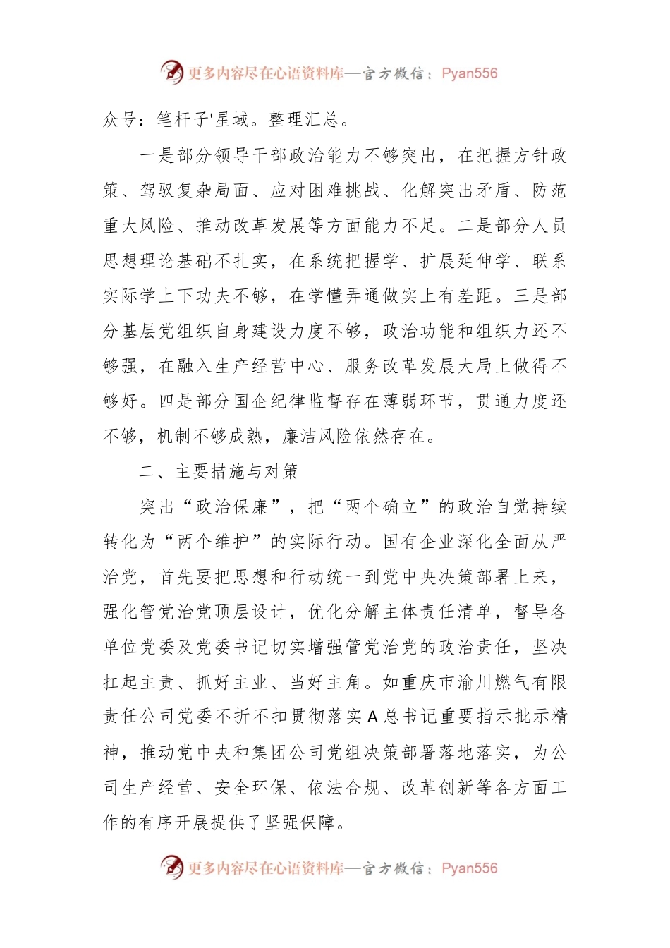 XX国企纪检干部在主题教育暨教育整顿学习研讨会上的发言（公司剖析问题）.docx_第2页