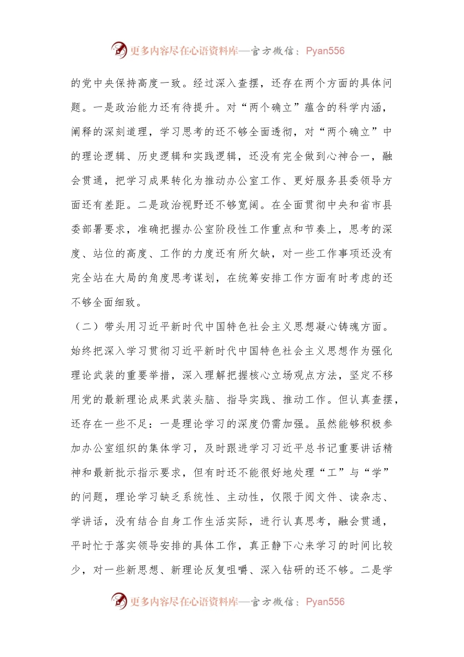 2022年度民主生活会发言提纲系列（三）.docx_第2页