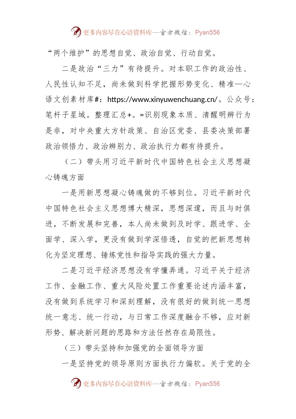 2022年度党员领导干部民主生活会六个方面对照检查材料.docx_第2页