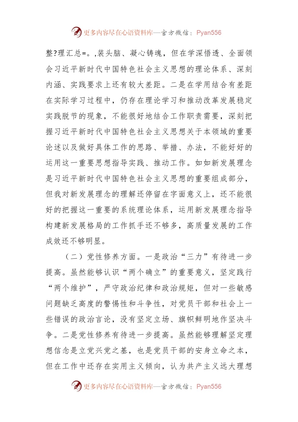 2023年专题组织生活会对照检查发言稿材料（创新理论+党性修养+服务群众+先锋模范作用）.docx_第2页