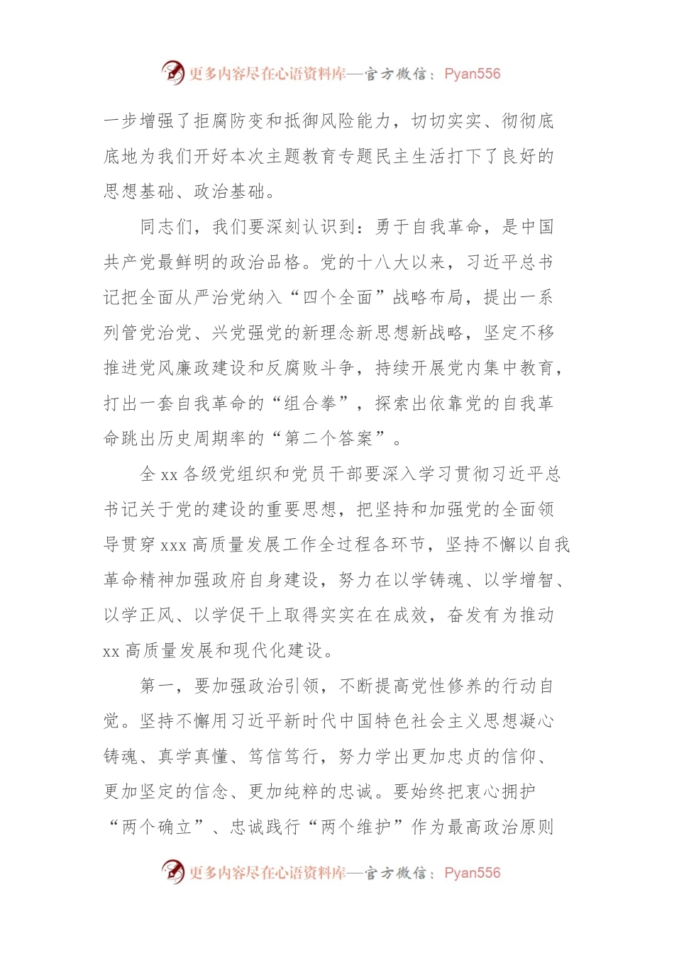 2023年主题教育民主生活会会前学习研讨发言稿材料 (3).docx_第2页