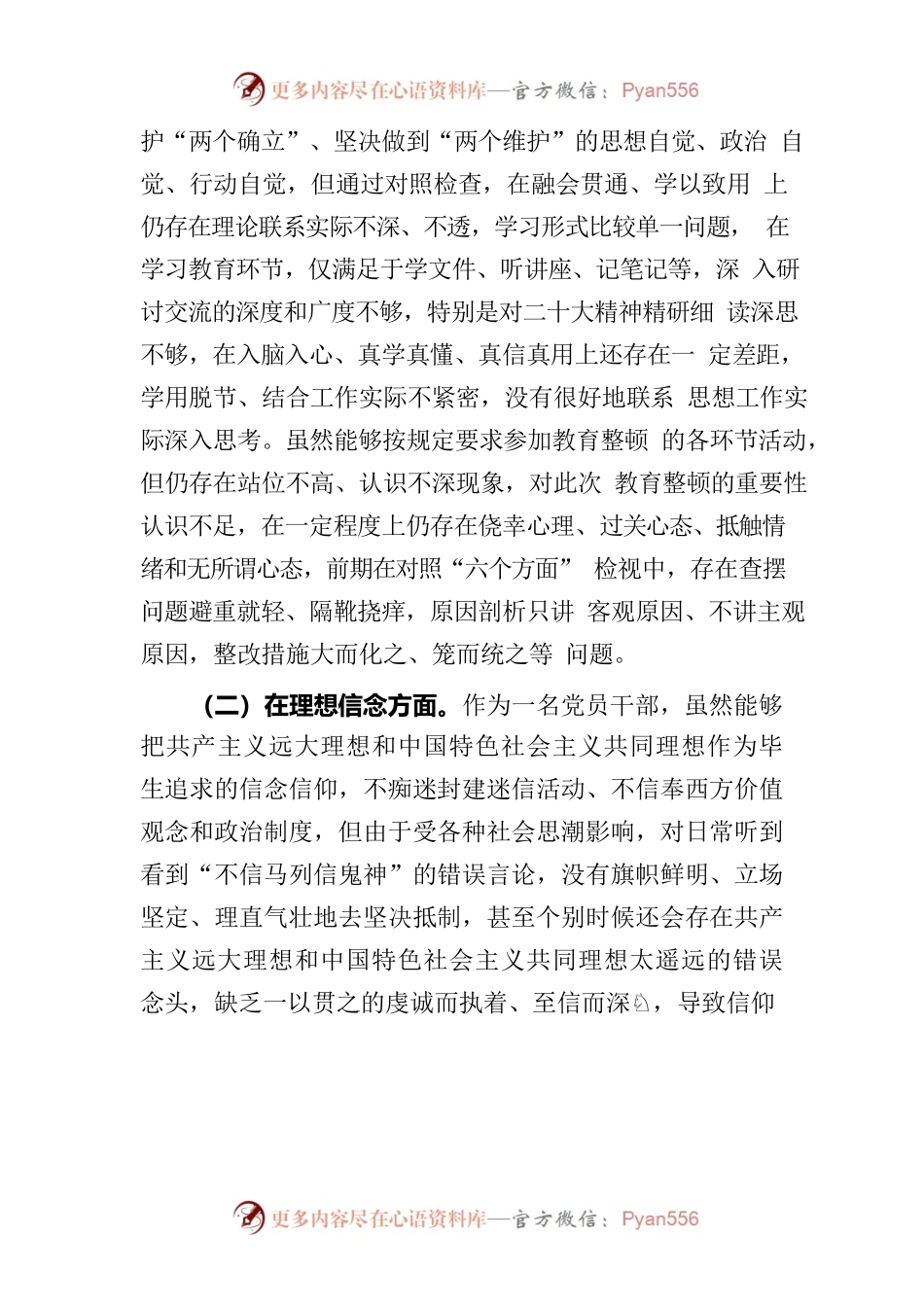 (2篇)纪检监察干部队伍在教育整顿个人对照检查检视剖析材料.docx_第2页