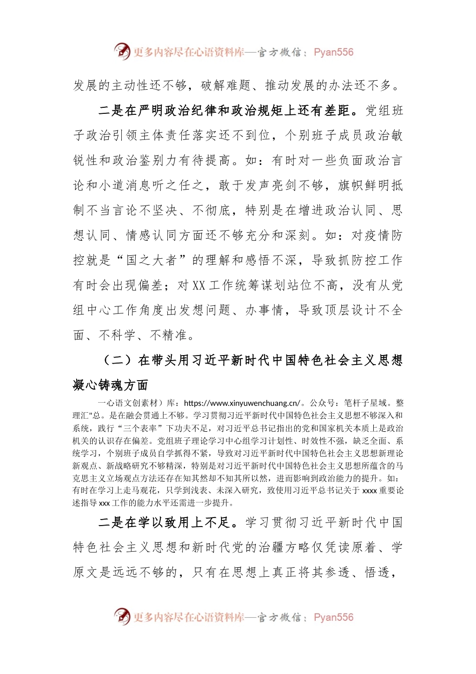 (3篇)班子2022年度民主生活会班子对照检查材料.docx_第2页