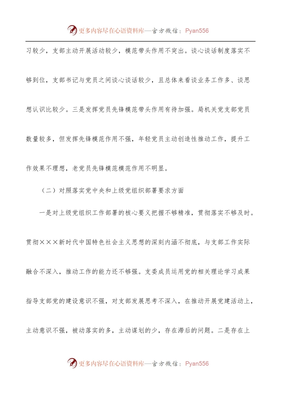 2021年度组织生活会文旅局班子四个对照材料.docx_第2页