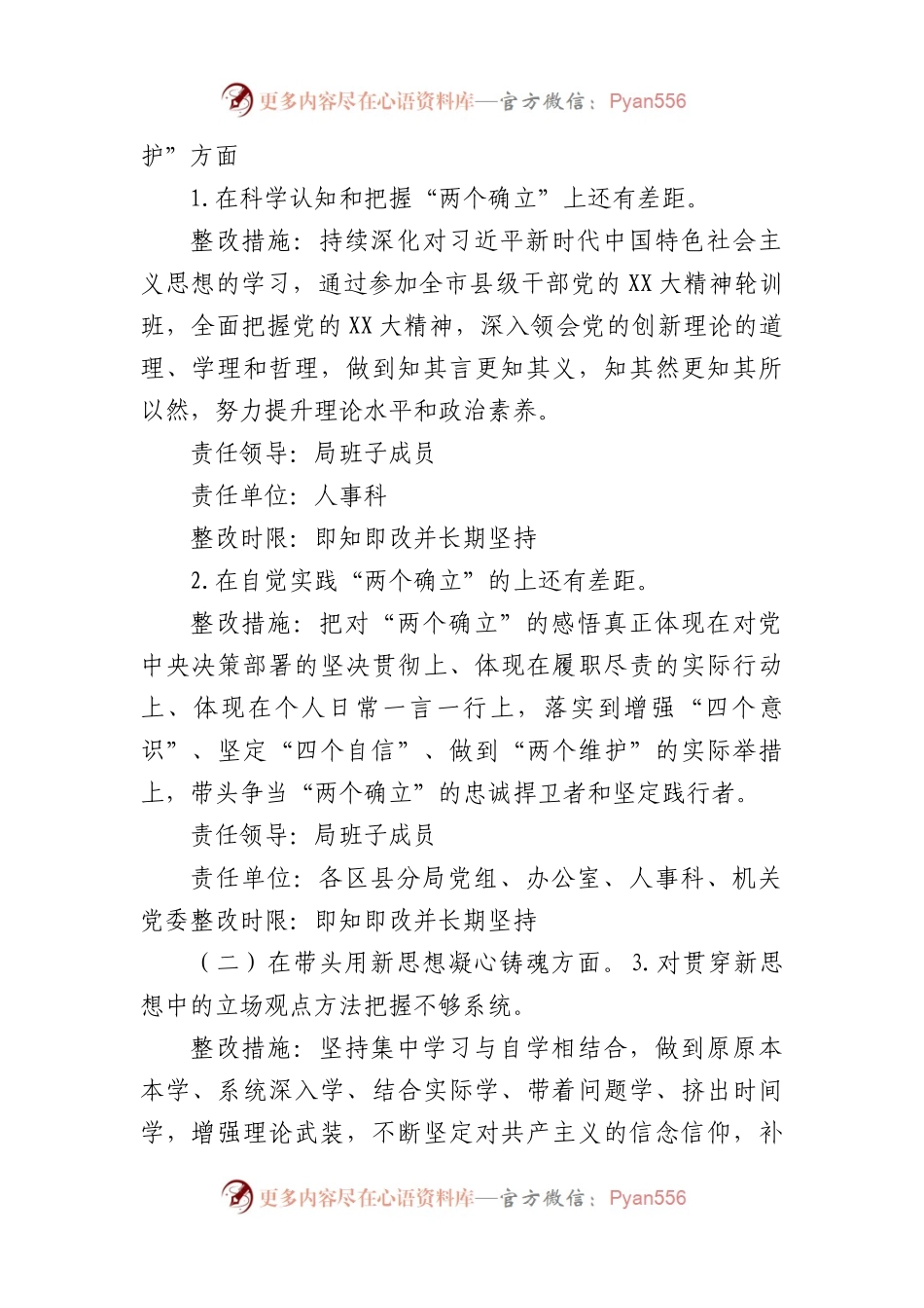 2022年度民主生活会整改方案.docx_第2页