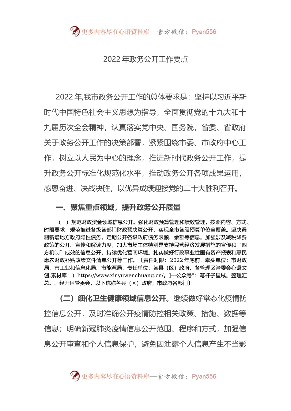 2022年政务公开工作要点.docx_第1页