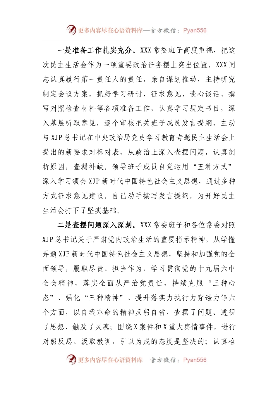 169点评指导讲话在2021年专题民主生活会上的点评讲话.docx_第2页