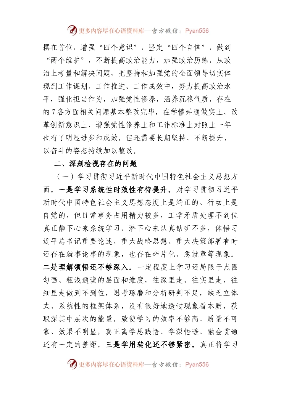 2023年主题教育民主生活会对照检查发言提纲（践行宗旨等6个方面）.docx_第2页
