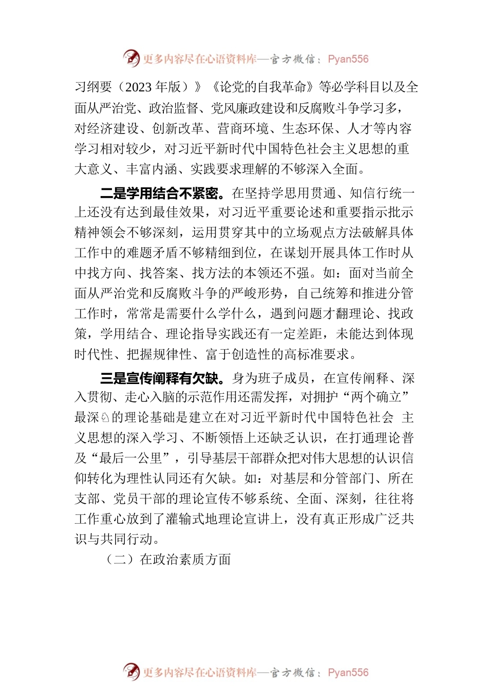 2023年主题教育专题组织生活会（民主生活会）六个方面剖析发言提纲.docx_第2页