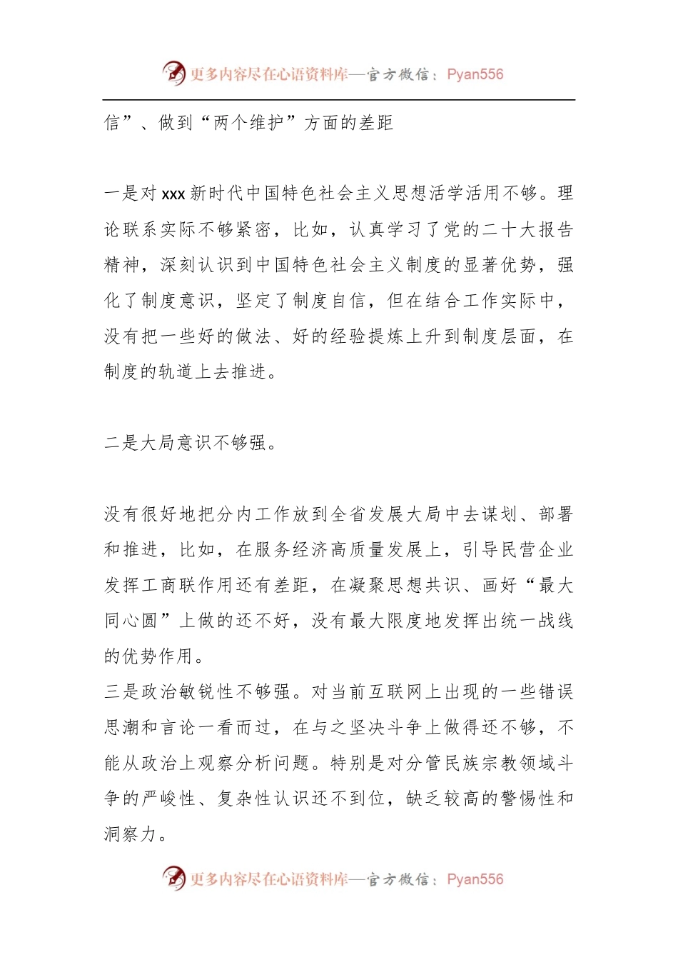 2023年党内主题教育查摆剖析材料.docx_第2页