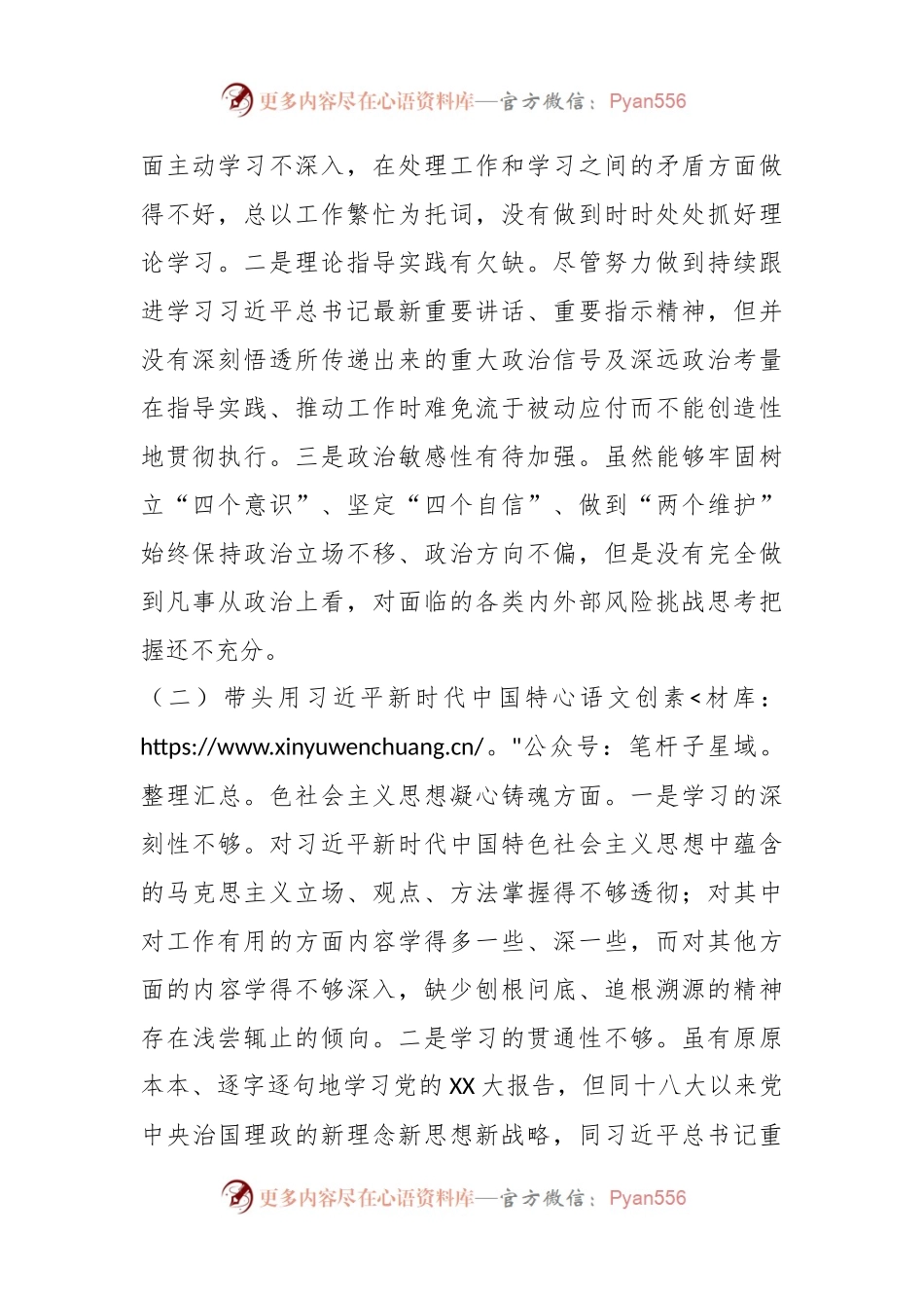 2022年度民主生活会个人发言提纲系列十.docx_第2页