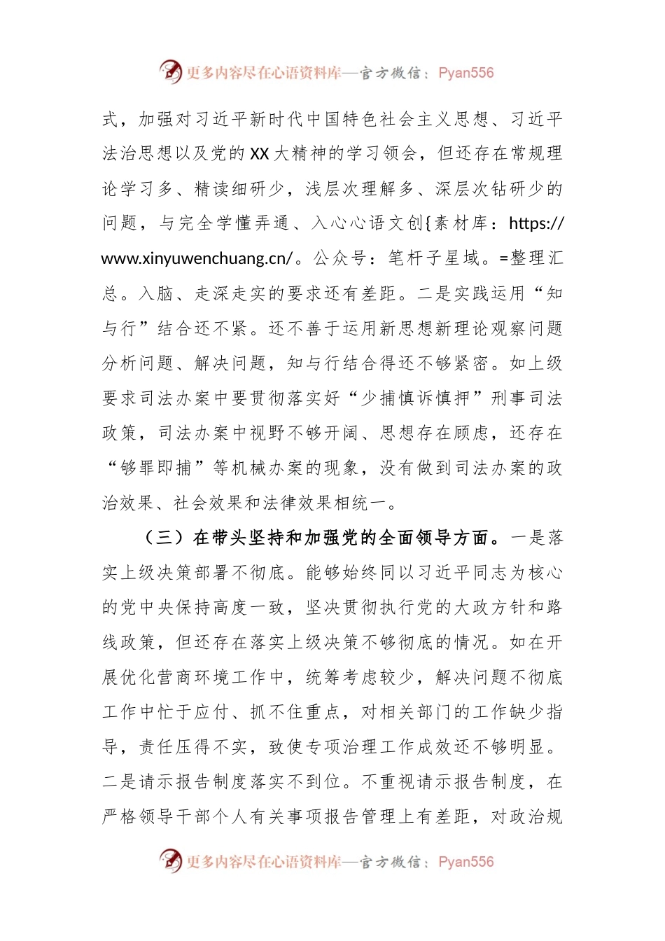 2022年的检察长民主生活会个人对照检查材料 - 副本.docx_第2页