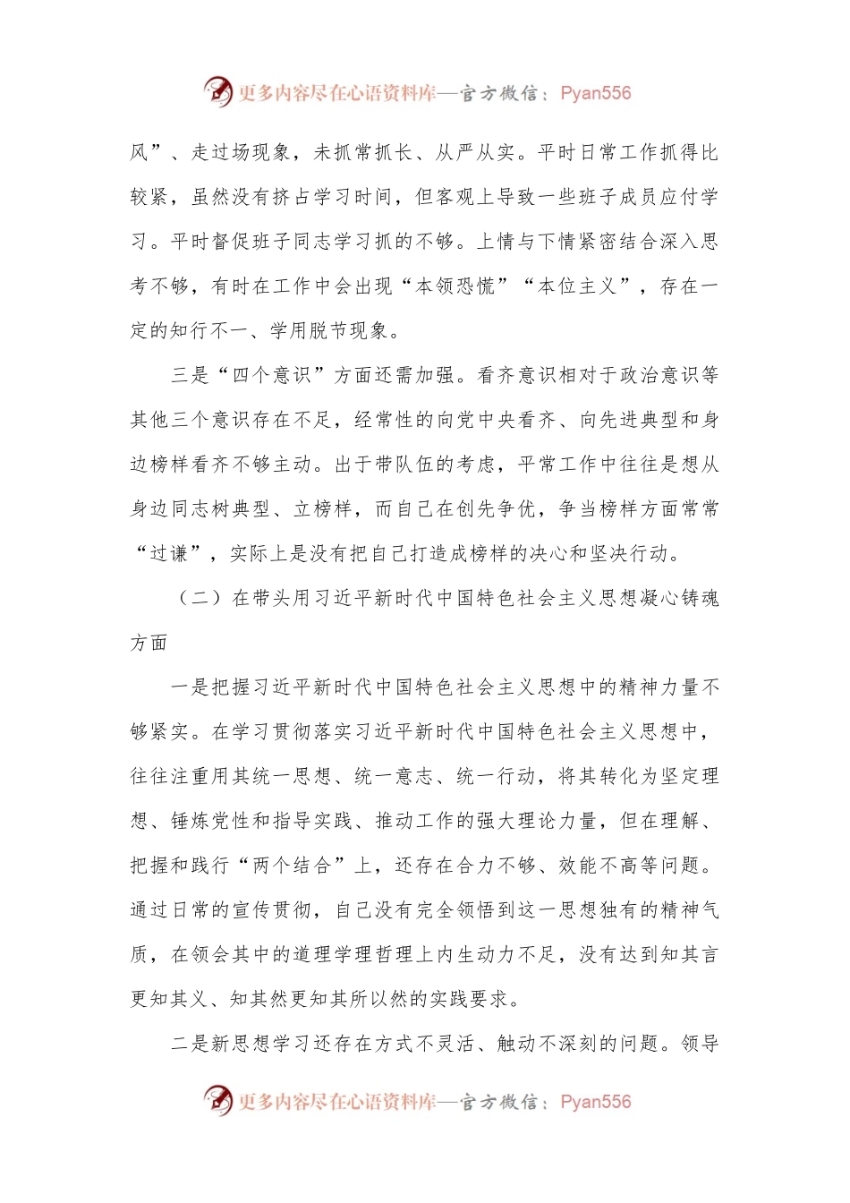 2022年县委书记民主生活会个人对照检查材料.docx_第2页
