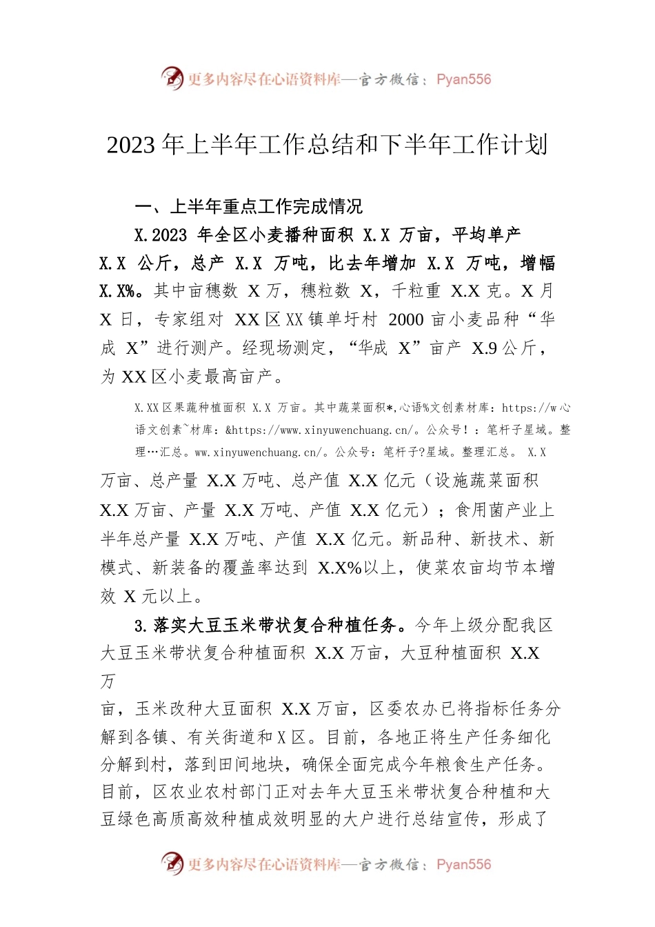 2023年上半年工作总结和下半年工作计划（20230626）.docx_第1页