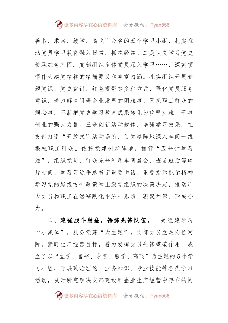 2023在党支部党建工作事迹材料.docx_第2页