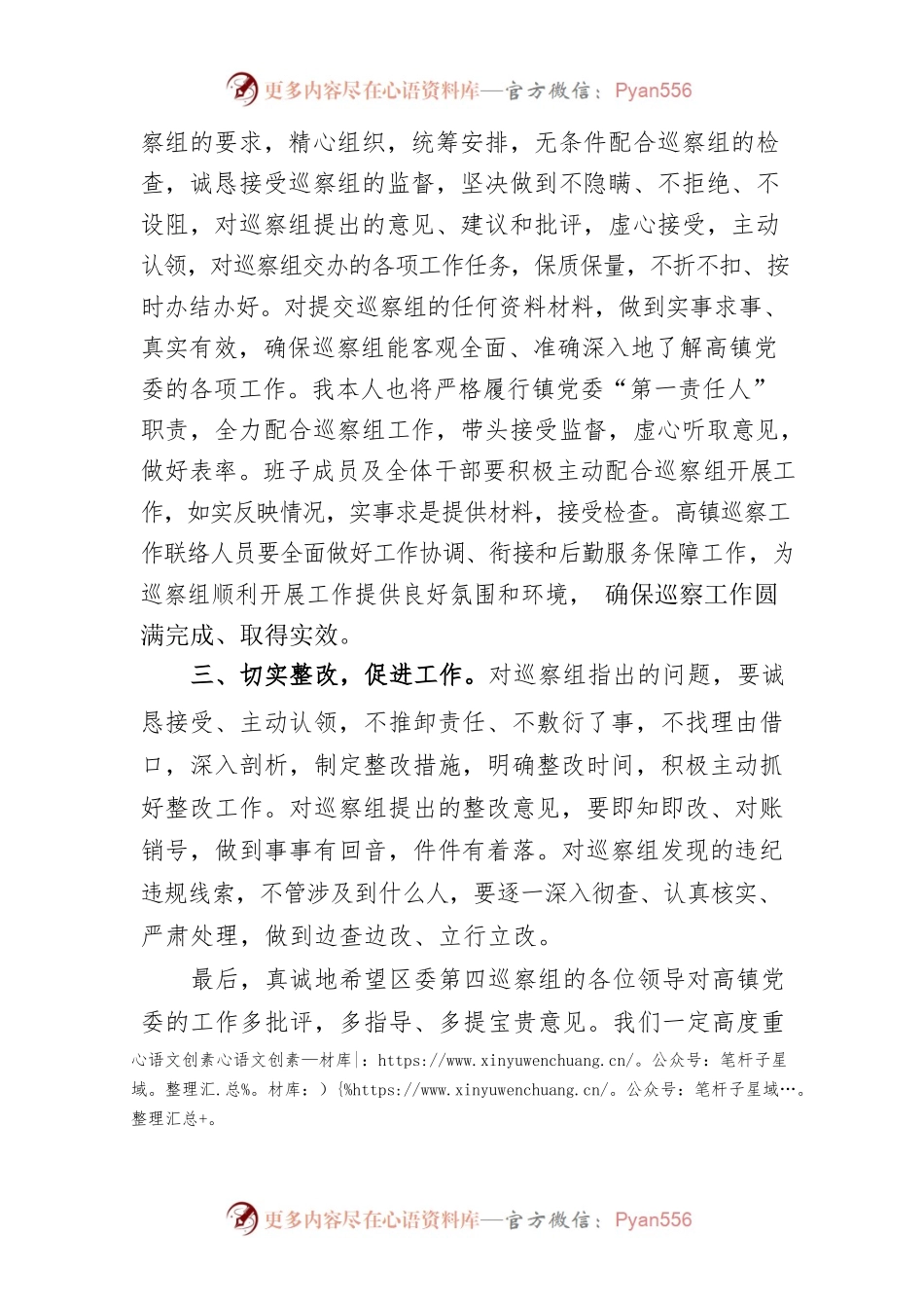 2022年在巡查动员会上的表态发言材料.docx_第2页
