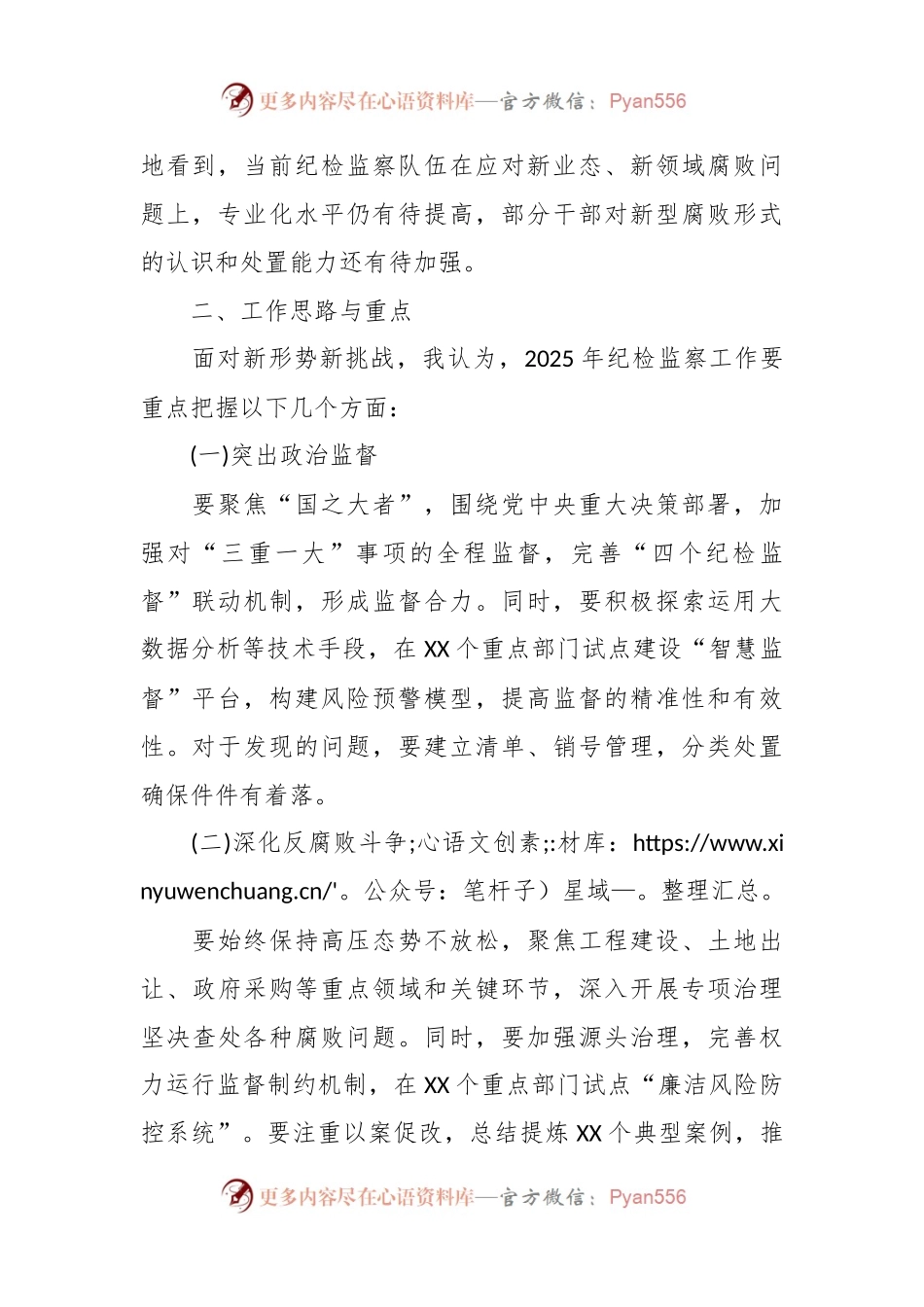 2025年纪检工作务虚会发言材料.docx_第2页