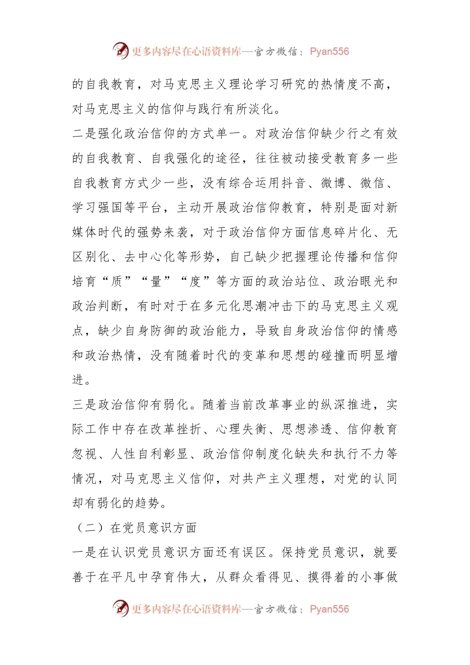 20XX年度组织生活会个人对照检查材料（二）.docx_第2页