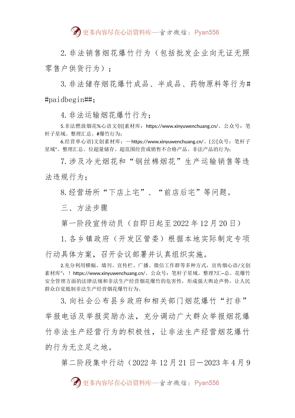 XX县集中开展打击非法生产经营烟花爆竹行为专项行动实施方案.docx_第2页