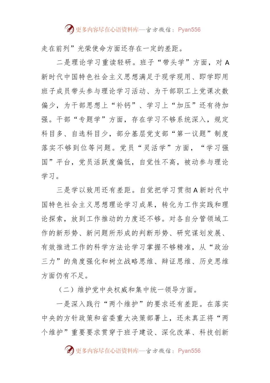 2023年度主题教育专题民主生活会班子对照检查（最新6个方面践行宗旨、服务人民）.docx_第2页