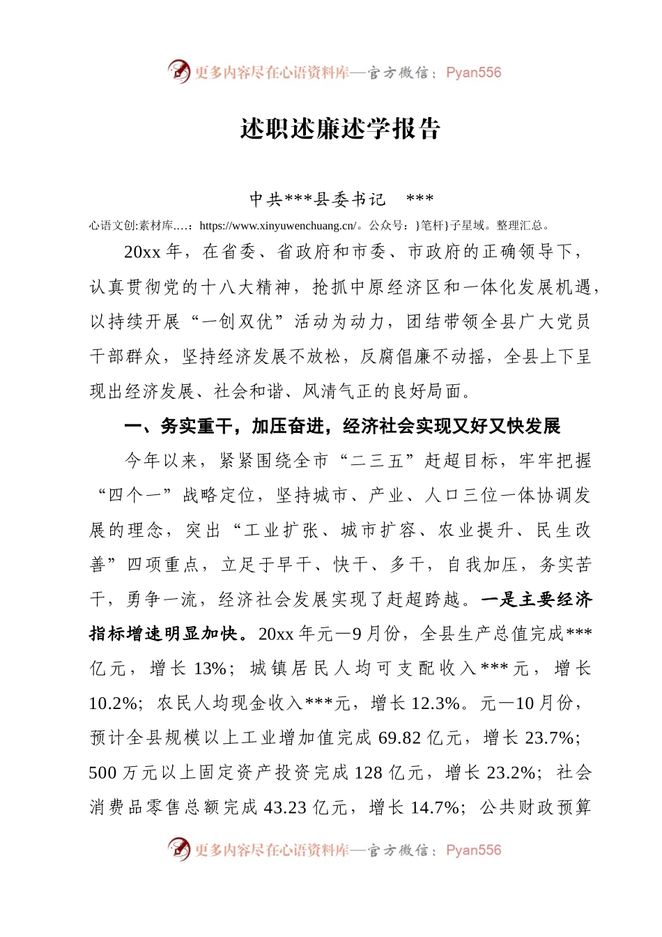 20XX年度述职述廉报告6.docx_第1页