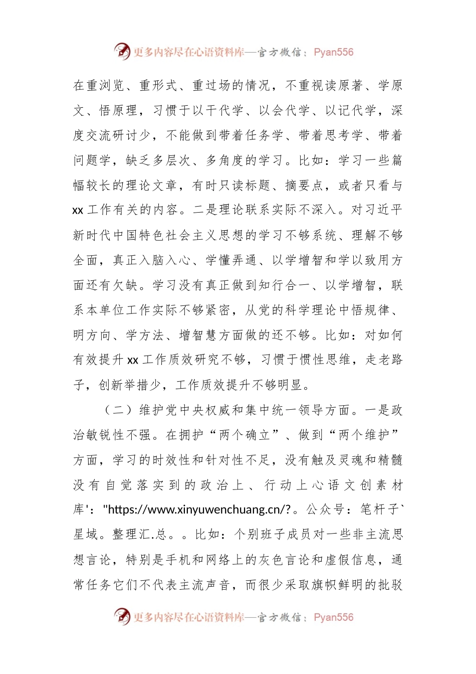 2024年主题教育专题民主生活会班子对照检查材料.docx_第2页