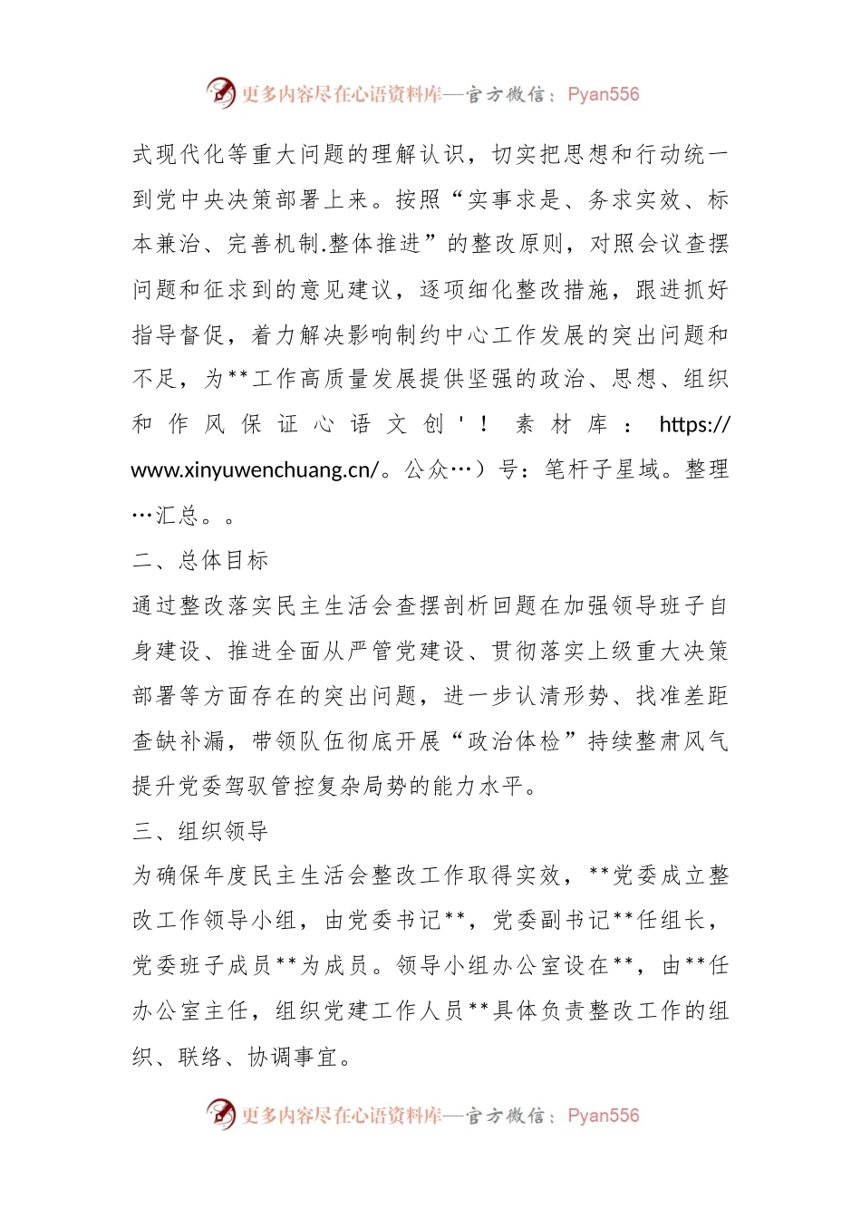 20XX年度局领导班子专题民主生活会整改方案.docx_第2页