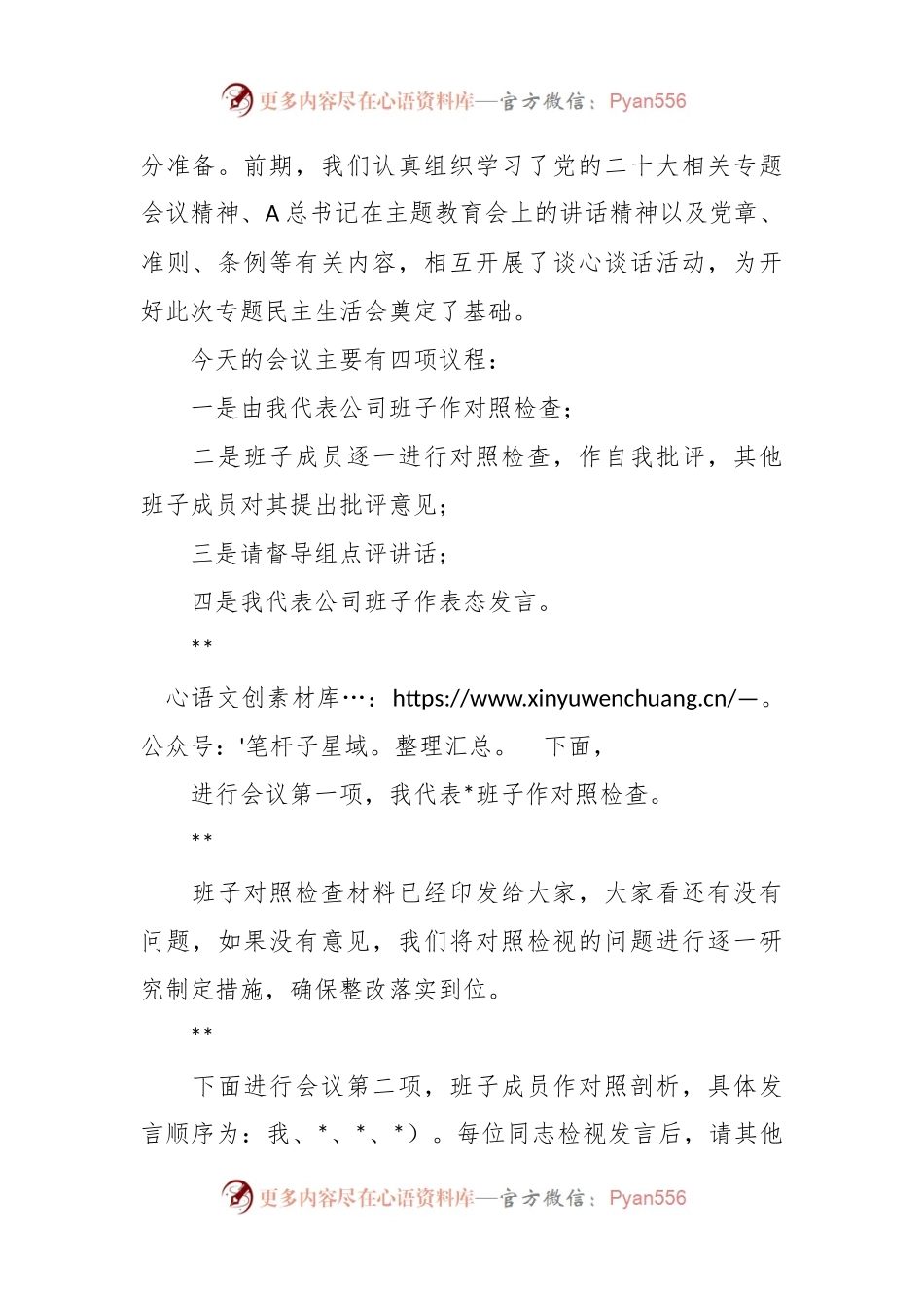 XX国企的2023年主题教育专题民主生活会.docx_第2页