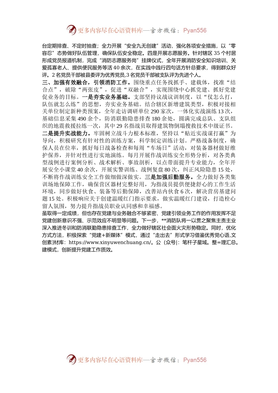 2024年度消防队党支部工作总结.docx_第2页