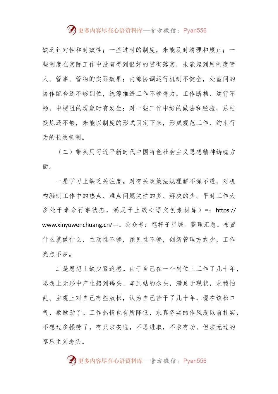 2023年度题民主生活会个人对照检查材料.docx_第2页
