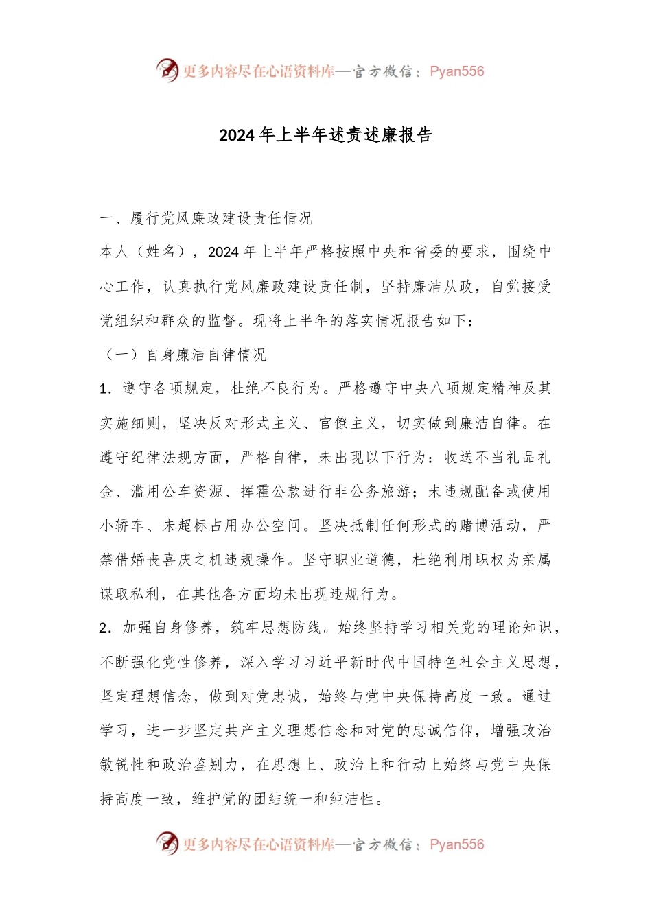 2024年上半年述责述廉报告.docx_第1页