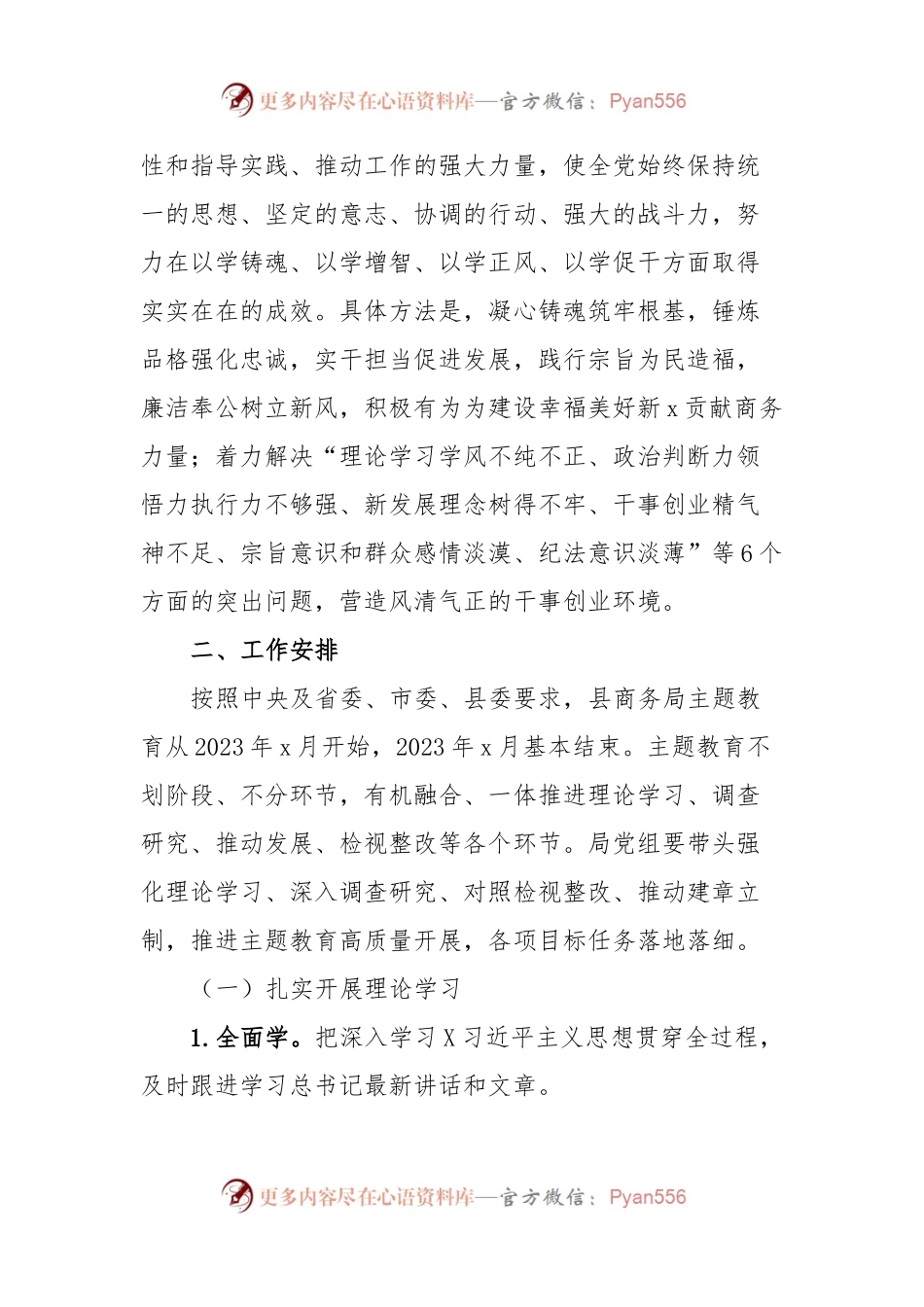 XX县商务局开展第二批2023年主题教育的实施方案.docx_第2页