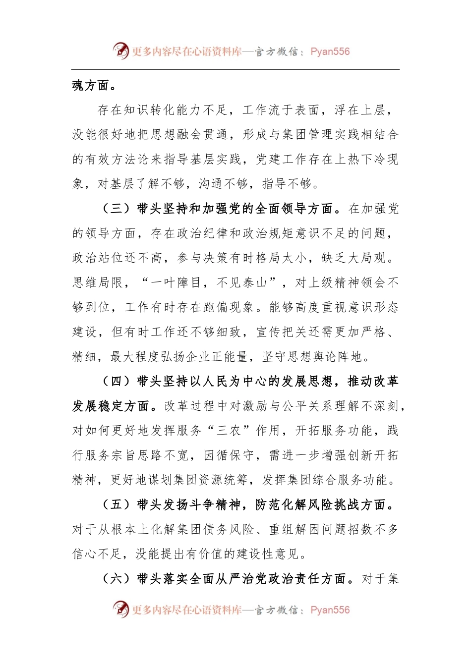 XX国企领导在2022年民主生活会发言提纲.docx_第2页