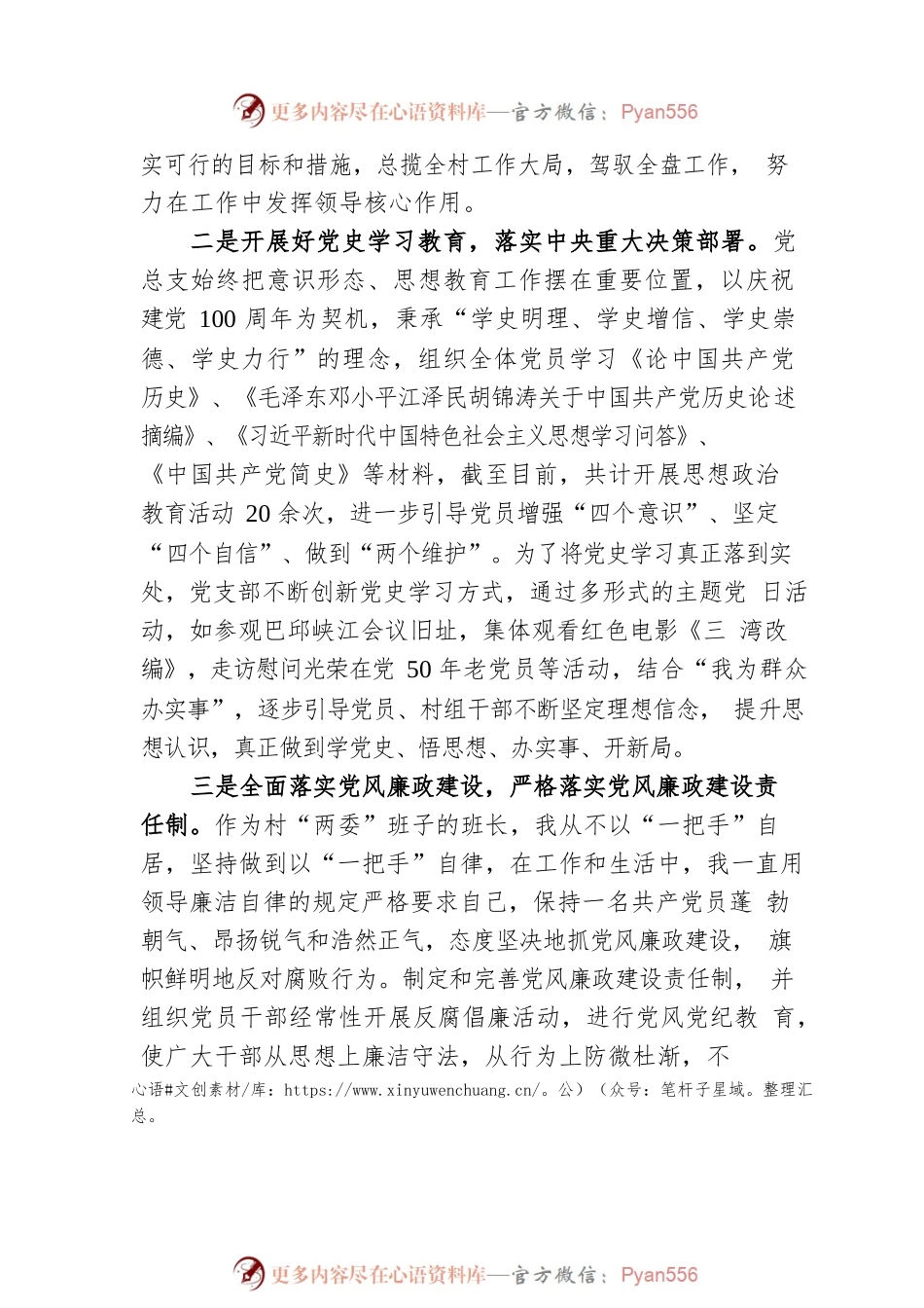 20XX年度XX镇XX村党总支部书记抓基层党建工作述职报告（20220311）.docx_第2页