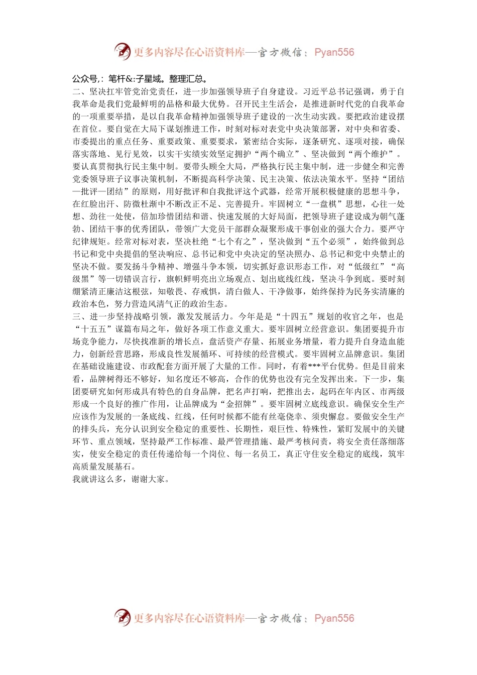 2024年度民主生活会点评讲话.docx_第2页