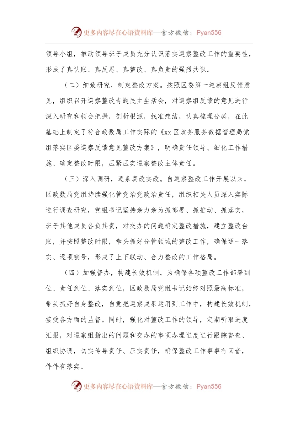 xx区政务服务数据管理局党组关于巡察整改阶段性进展情况报告.docx_第2页