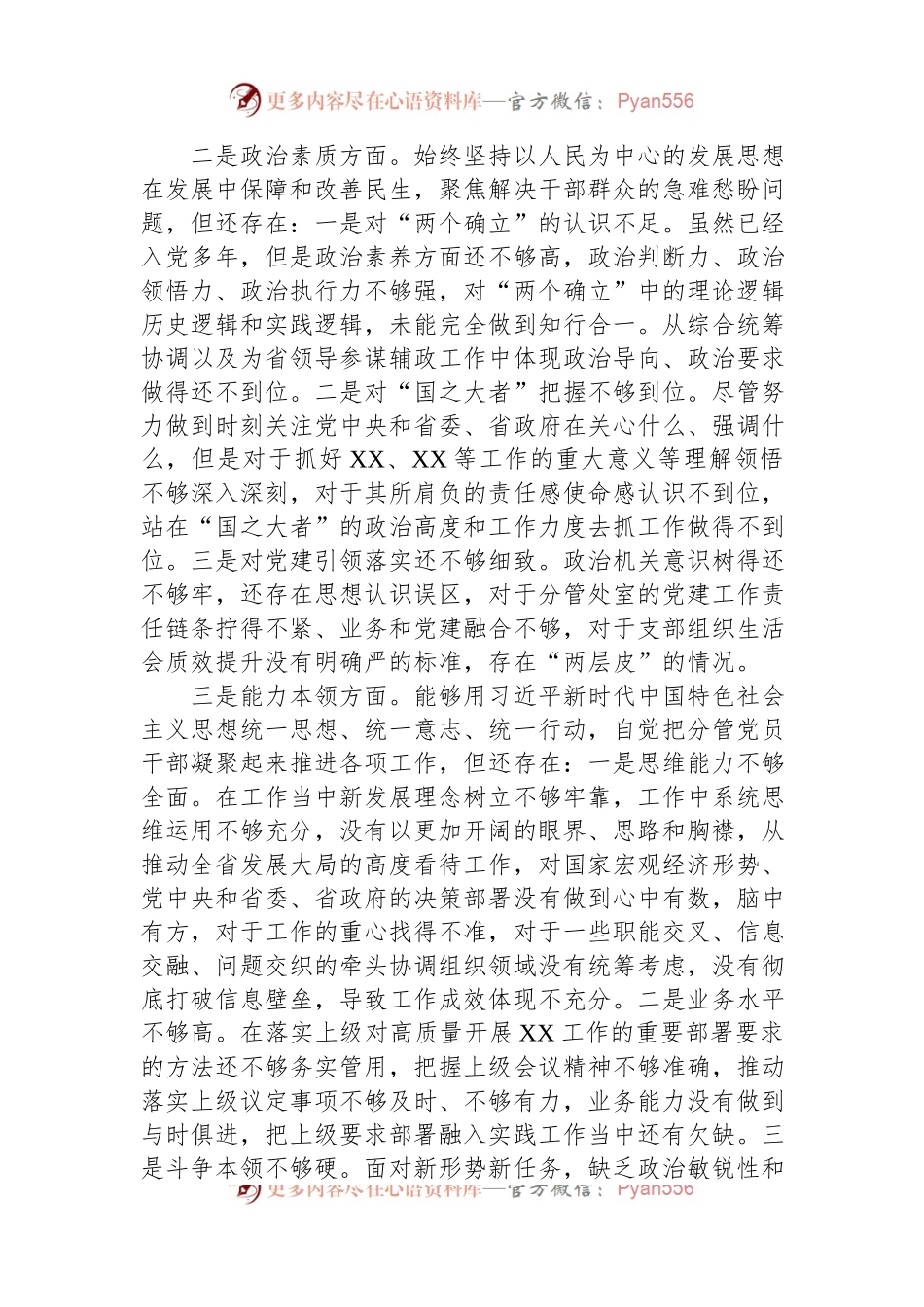 2023年班子成员主题教育民主生活会个人发言提纲.docx_第2页