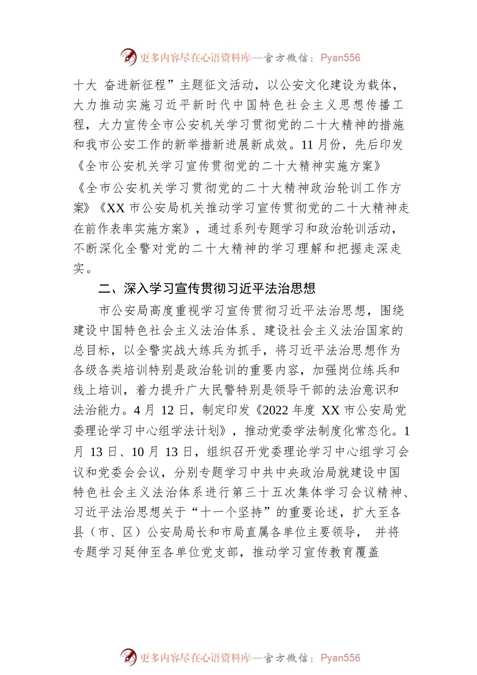 XX市公安局2022年法治政府建设年度报告（20221206）.docx_第2页