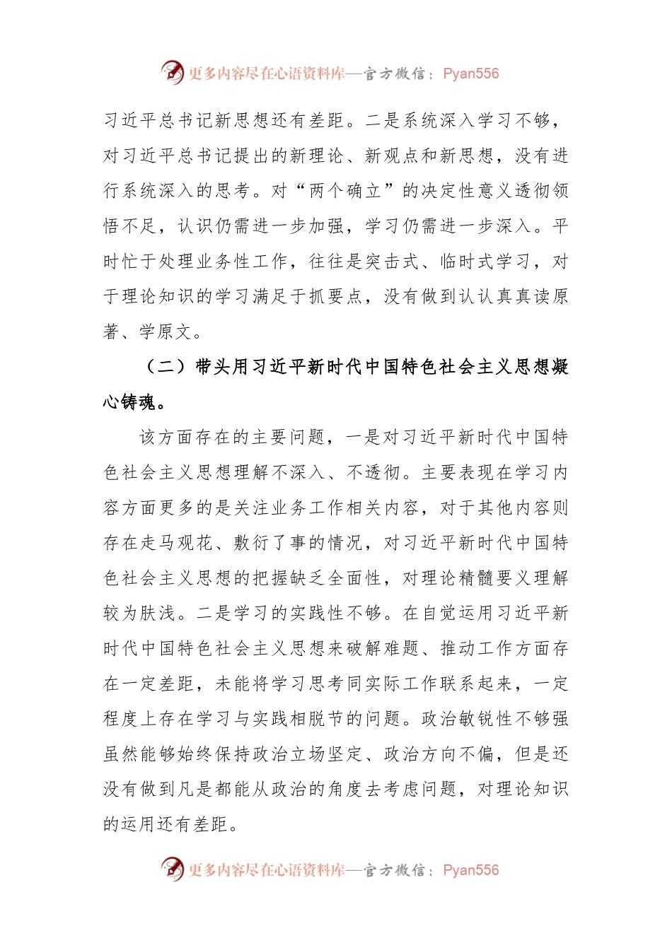 XX副职领导干部2022年度组织生活会个人发言提纲.docx_第2页