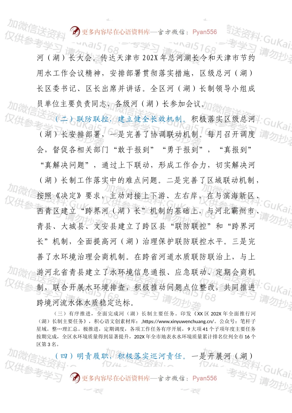 XX区总河（湖）长关于202X年河（湖）长制工作落实情况的报告.docx_第2页