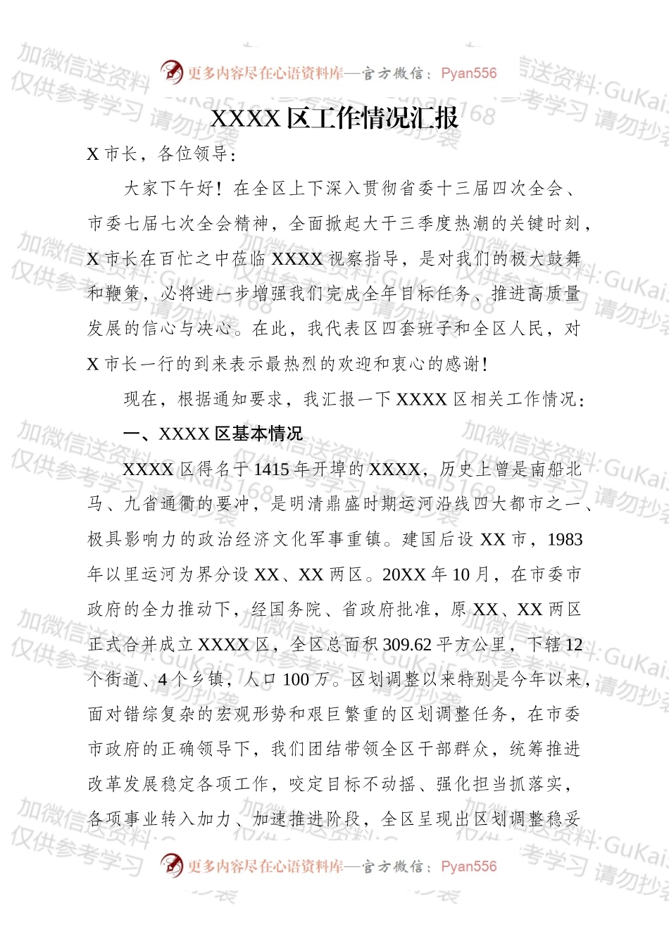 xxx市长调研汇报.docx_第1页
